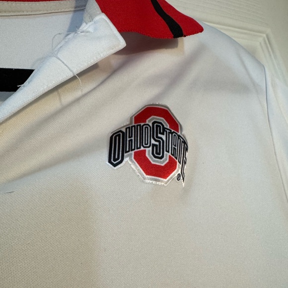 Nike Dri-FIT Ohio State Buckeyes Polo Shirt White Women’s XL - Picture 3 of 6